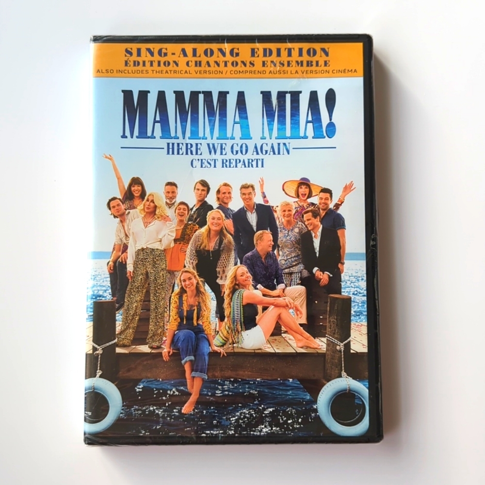 2/$15 - SEALED NEW Mamma Mia! Here We Go Again Sing Along DVD